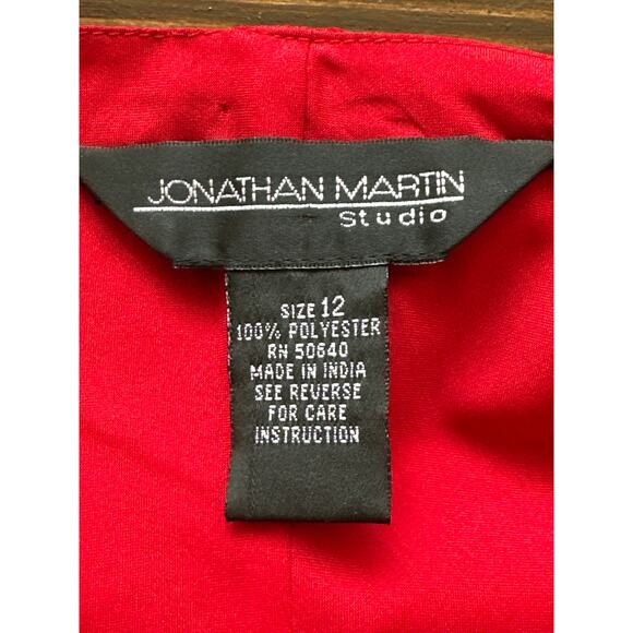 VTG Y2K 2010 Maxi Red Sheer Overlay Dress 12 Ruffle Bust Glam Holiday Party Prom - Picture 9 of 14